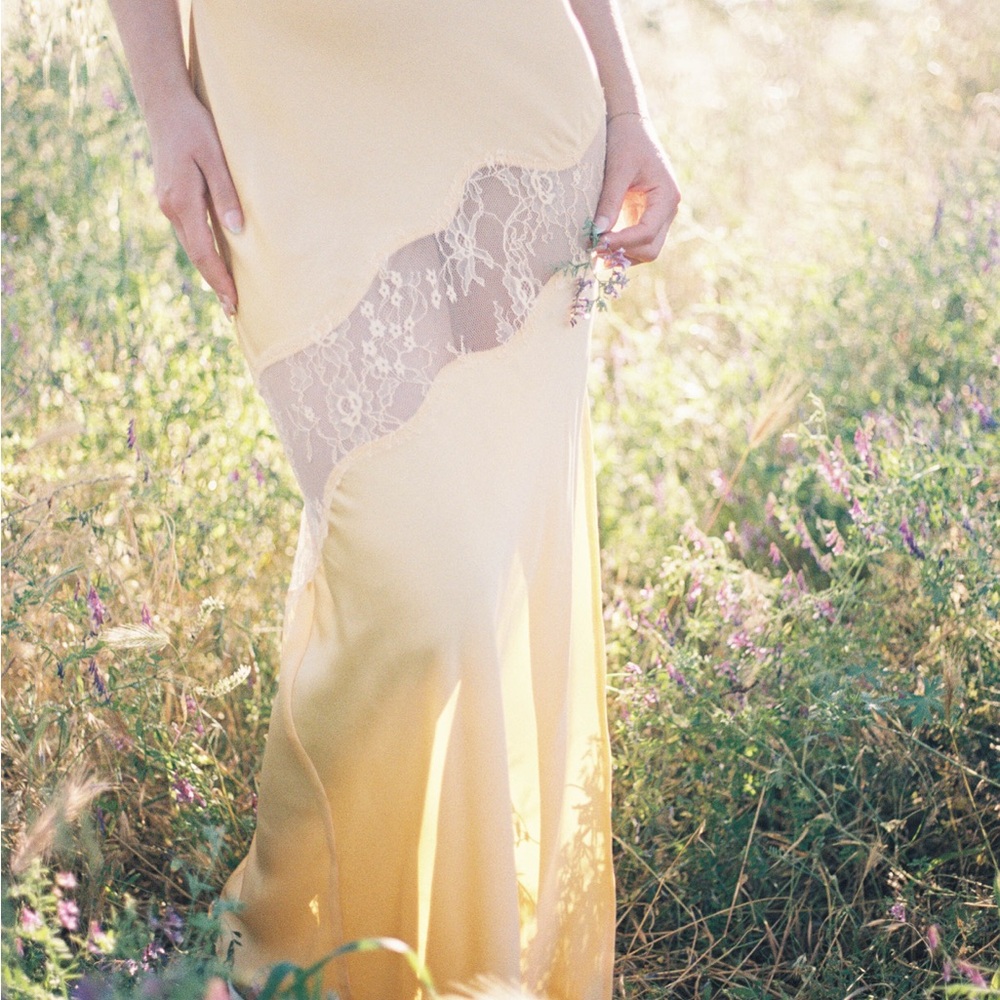Meshki Chandra Lace Detail Satin Dress - Picture 4 of 6